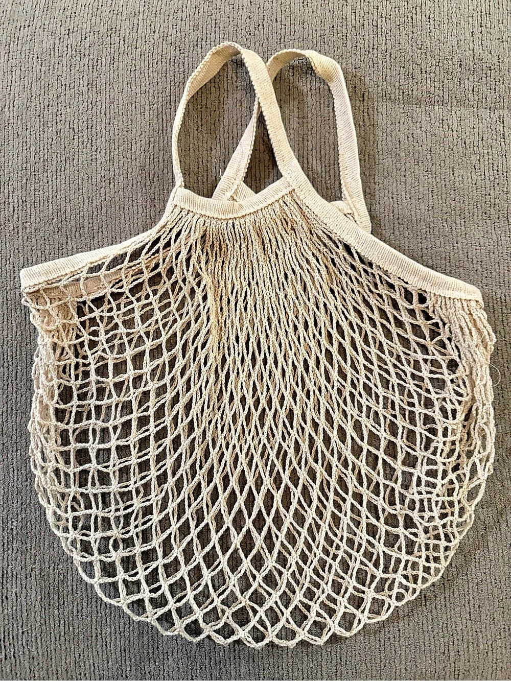 Net Mesh Tote Bag in Cream